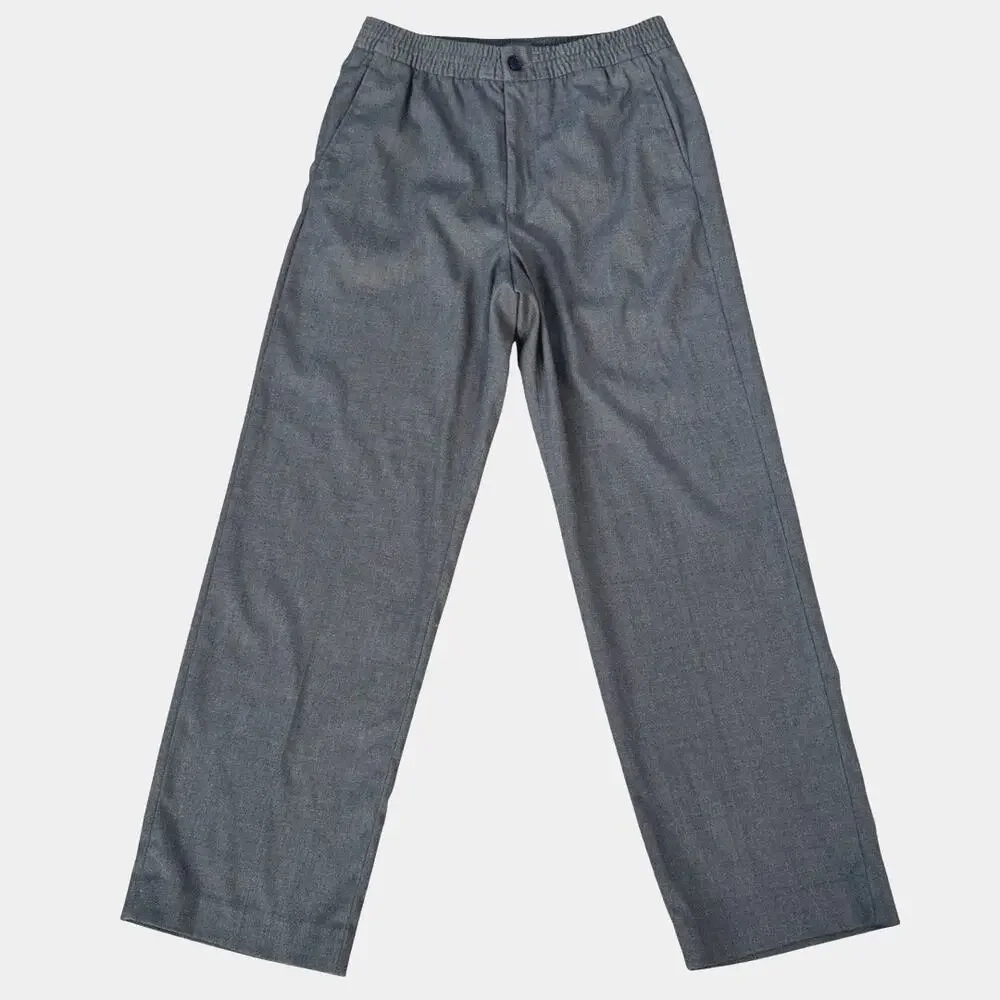 H&M Brown Relaxed Fit Trousers Size 32R Adjustable Elastic Waist 32x30 Stretch